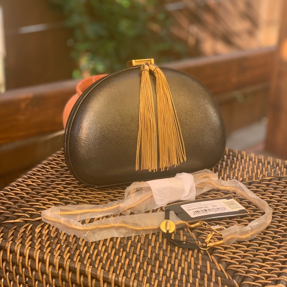 Ted Baker Hartly Tassel Glitter Gunmetal Cross Body Bag